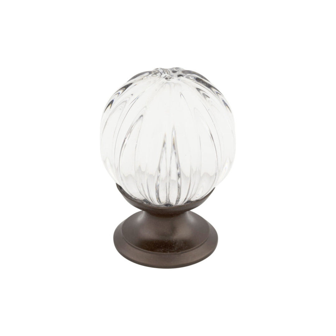 Top Knobs - Clear Melon Crystal Round Knobs Oil Rubbed Bronze