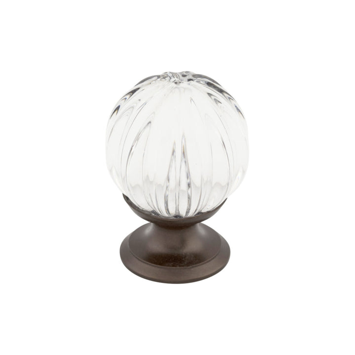 Top Knobs - Clear Melon Crystal Round Knobs Oil Rubbed Bronze