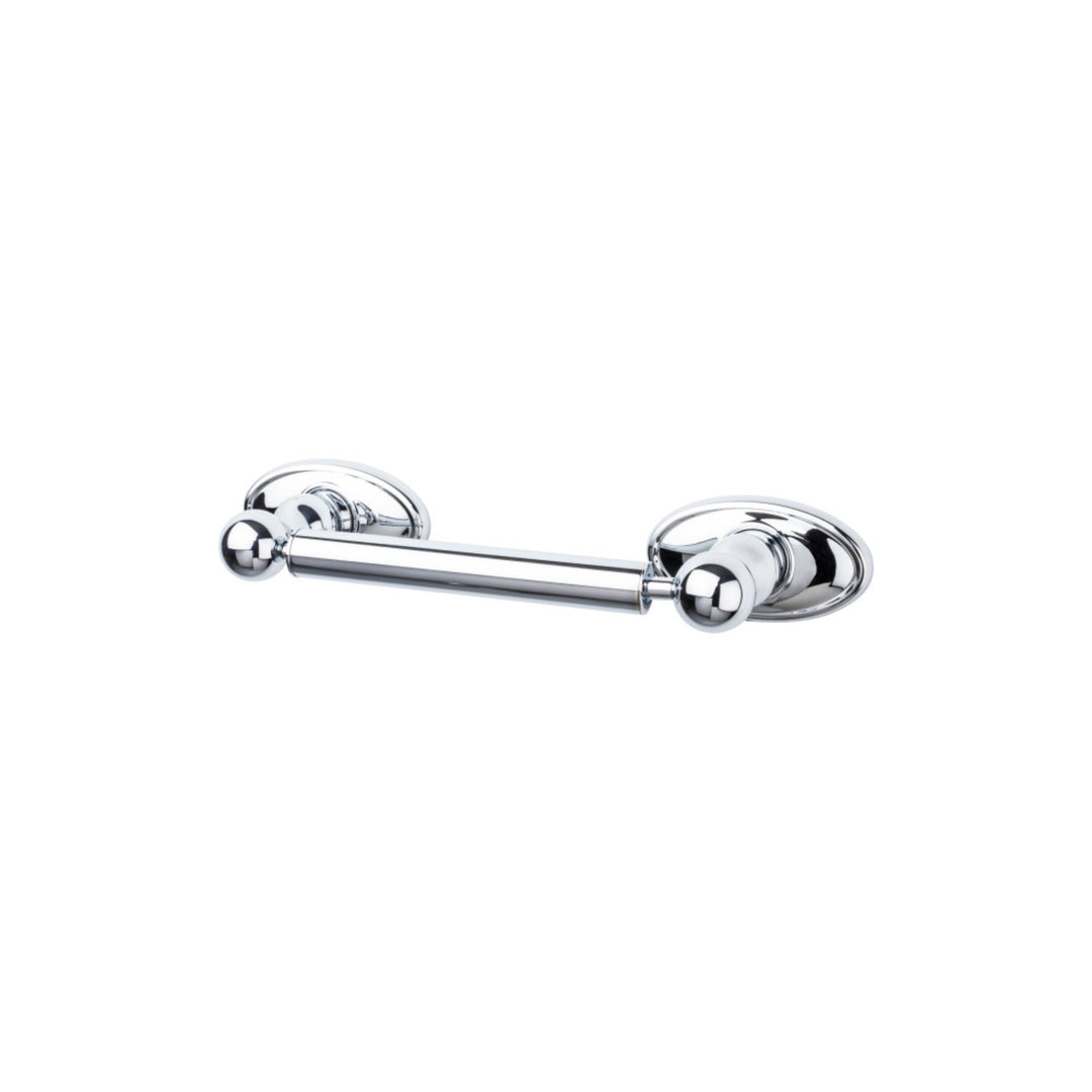 Top Knobs - Edwardian Bath Tissue Holder Oval Backplates Polished Chrome