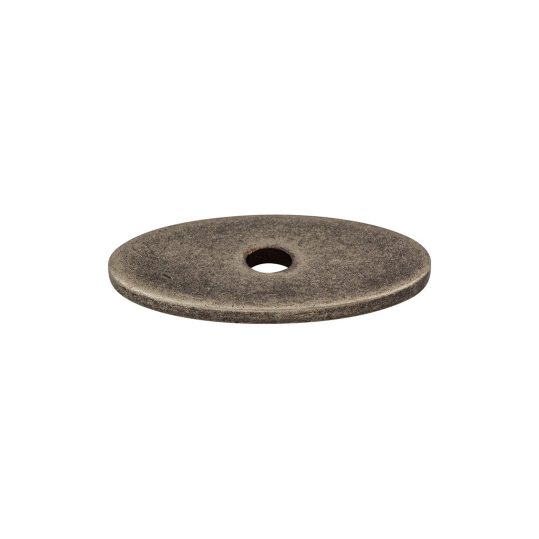 Top Knobs - Oval Knob Backplates 1 1/4" Pewter Antique