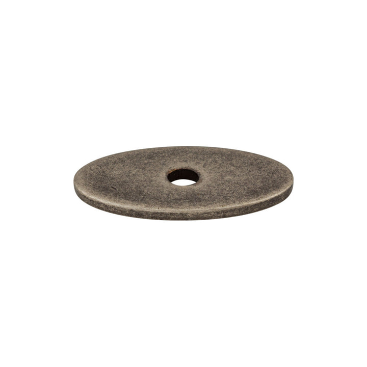 Top Knobs - Oval Knob Backplates 1 1/4" Pewter Antique