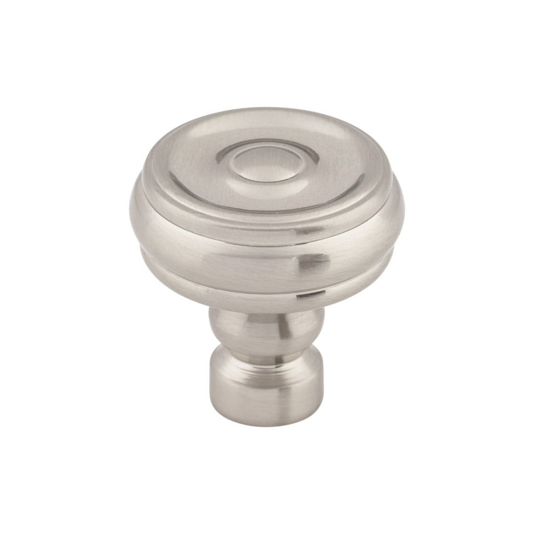 Top Knobs - Brixton Button Round Knobs Brushed Satin Nickel
