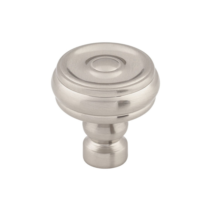Top Knobs - Brixton Button Round Knobs Brushed Satin Nickel