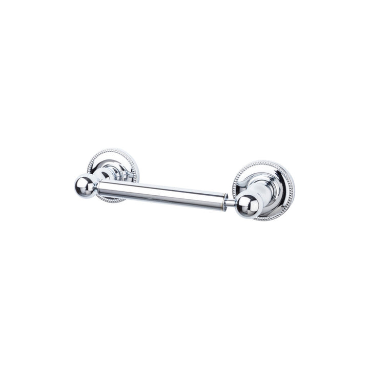 Top Knobs - Edwardian Bath Tissue Holder Beaded Backplates Polished Chrome