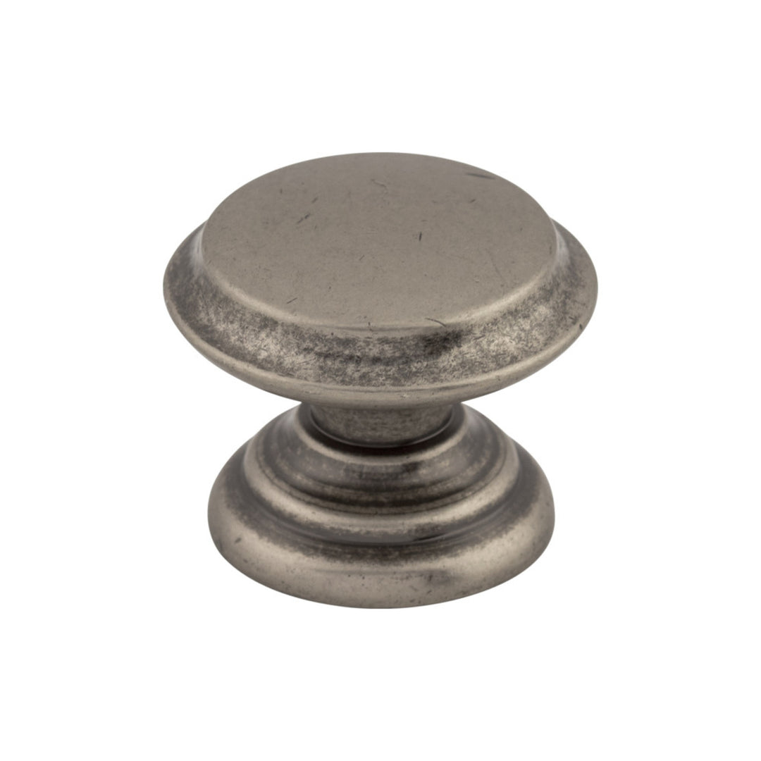 Top Knobs - Flat Top Round Knobs Pewter Antique