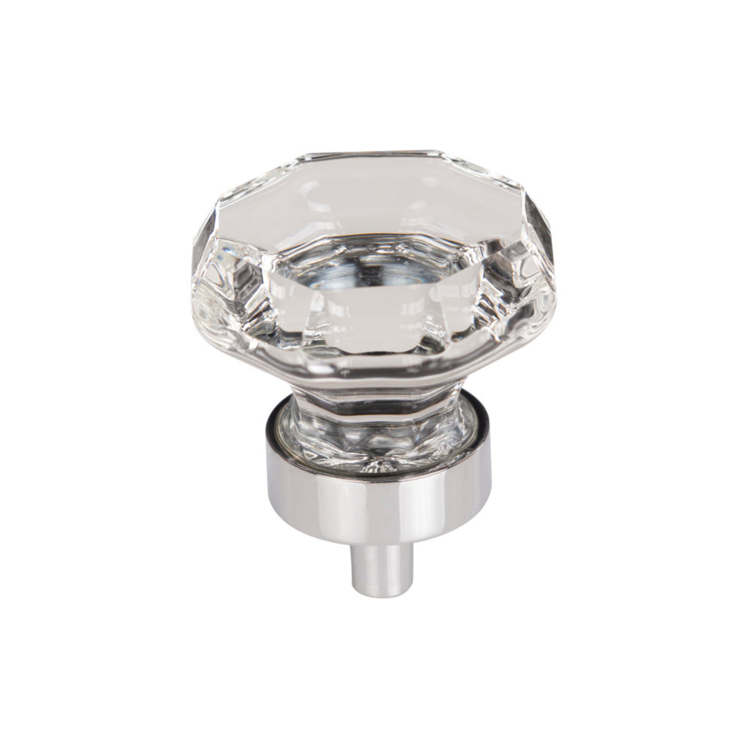 Top Knobs - Clear Octagon Crystal Round Knobs Polished Chrome