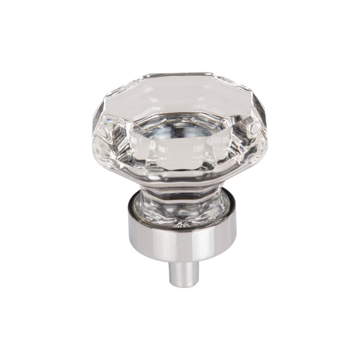 Top Knobs - Clear Octagon Crystal Round Knobs Polished Chrome