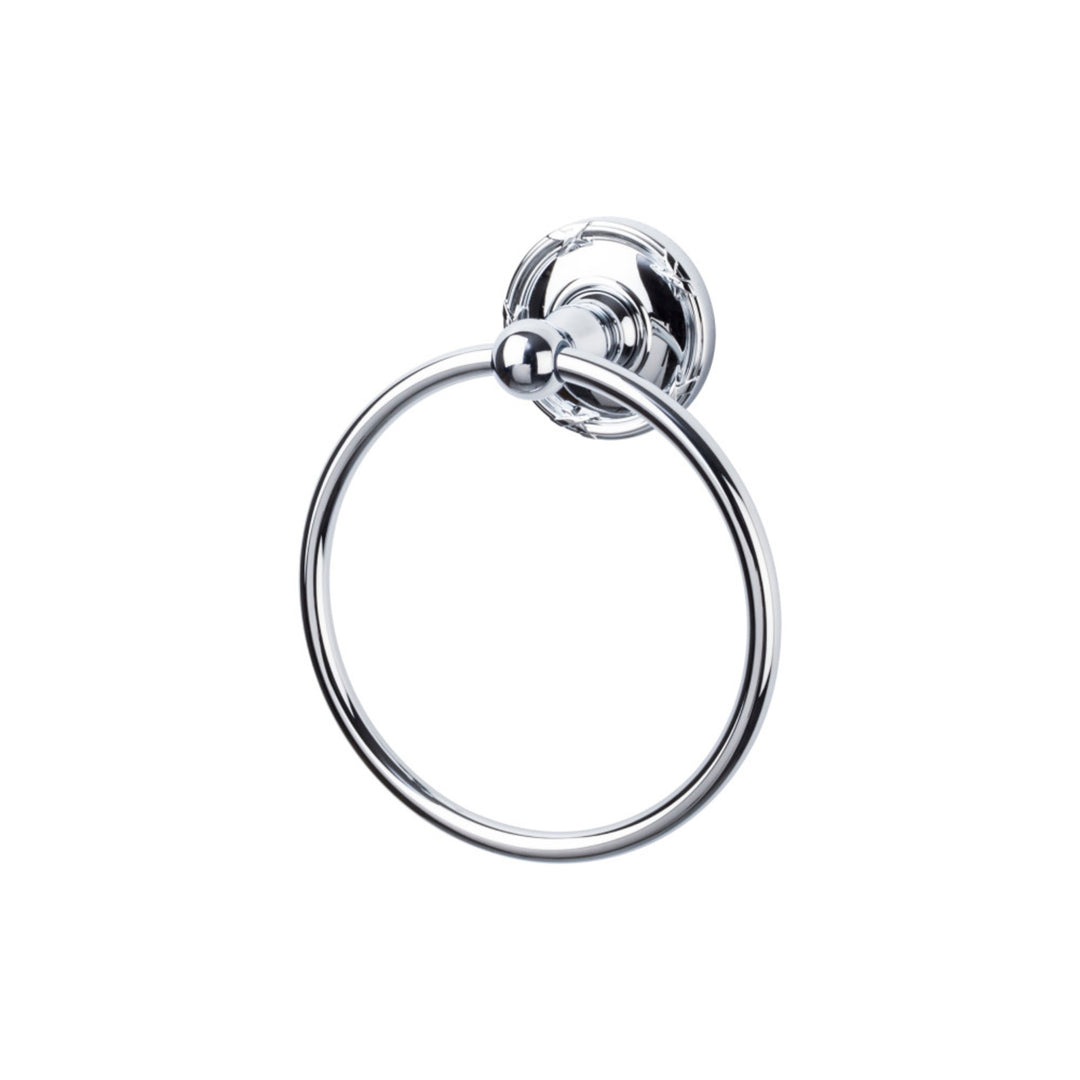Top Knobs - Edwardian Bath Ring Ribbon Backplates Polished Chrome