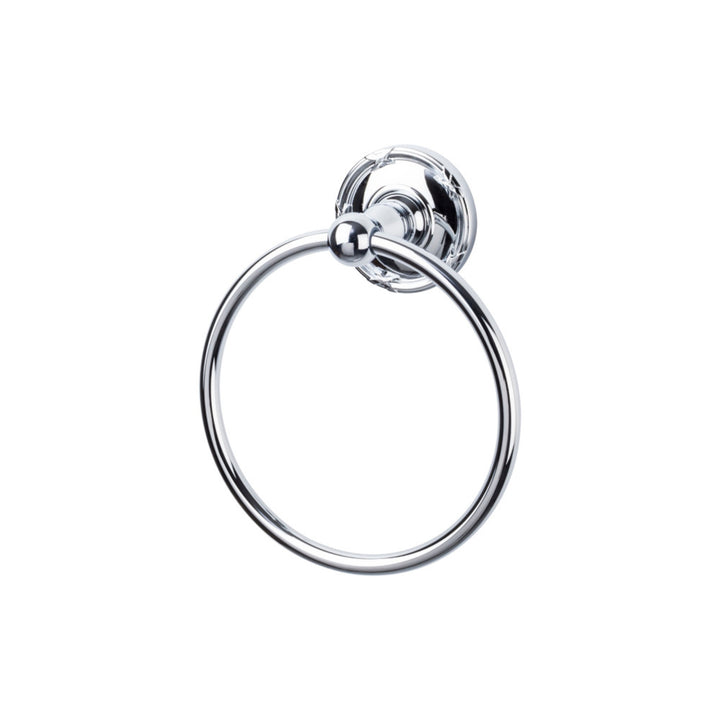 Top Knobs - Edwardian Bath Ring Ribbon Backplates Polished Chrome