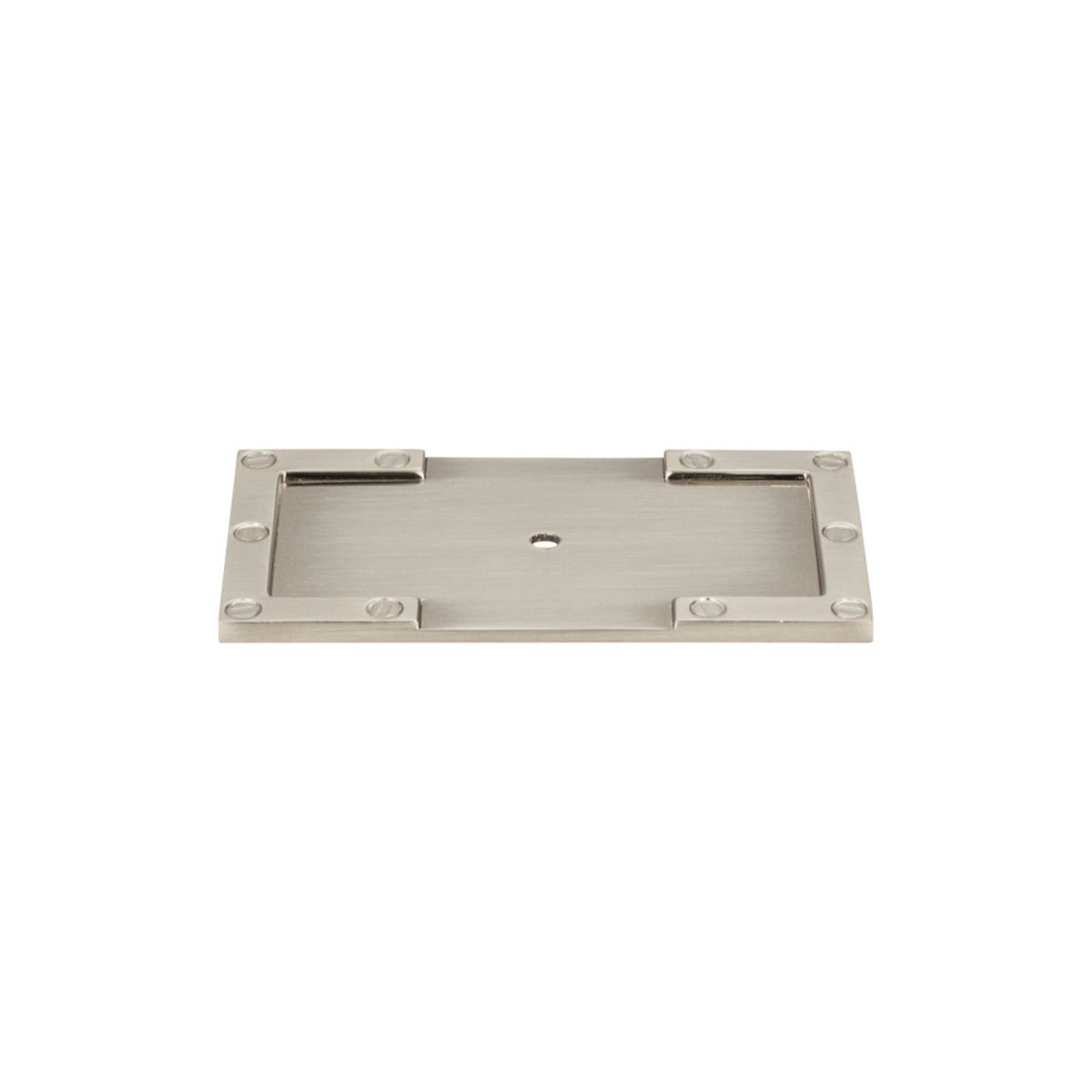 Atlas Campaign L-Bracket Knob Backplate in Brushed Nickel