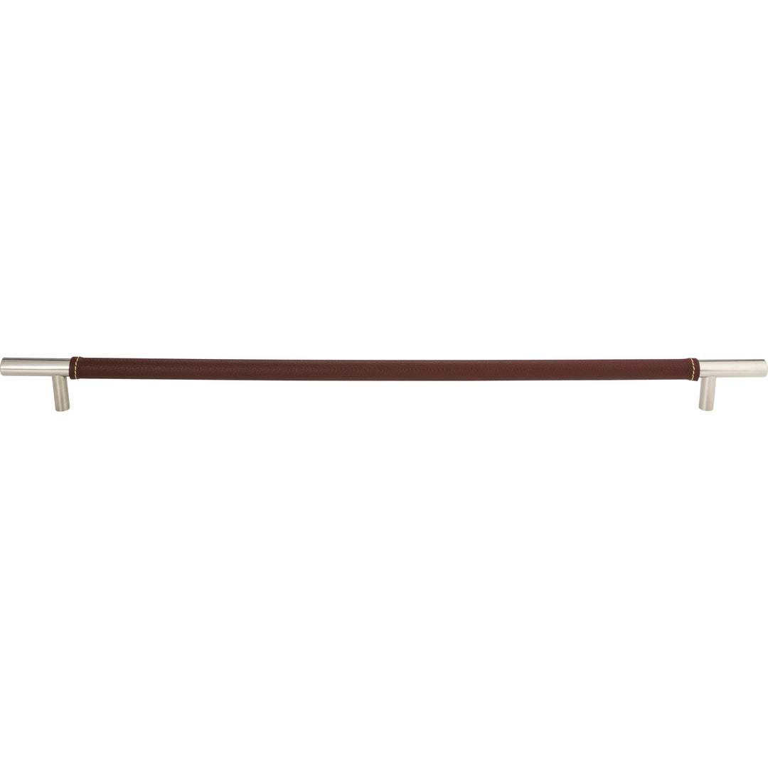Atlas - Zanzibar Brown Appliance Pull Leathers Polished Chrome