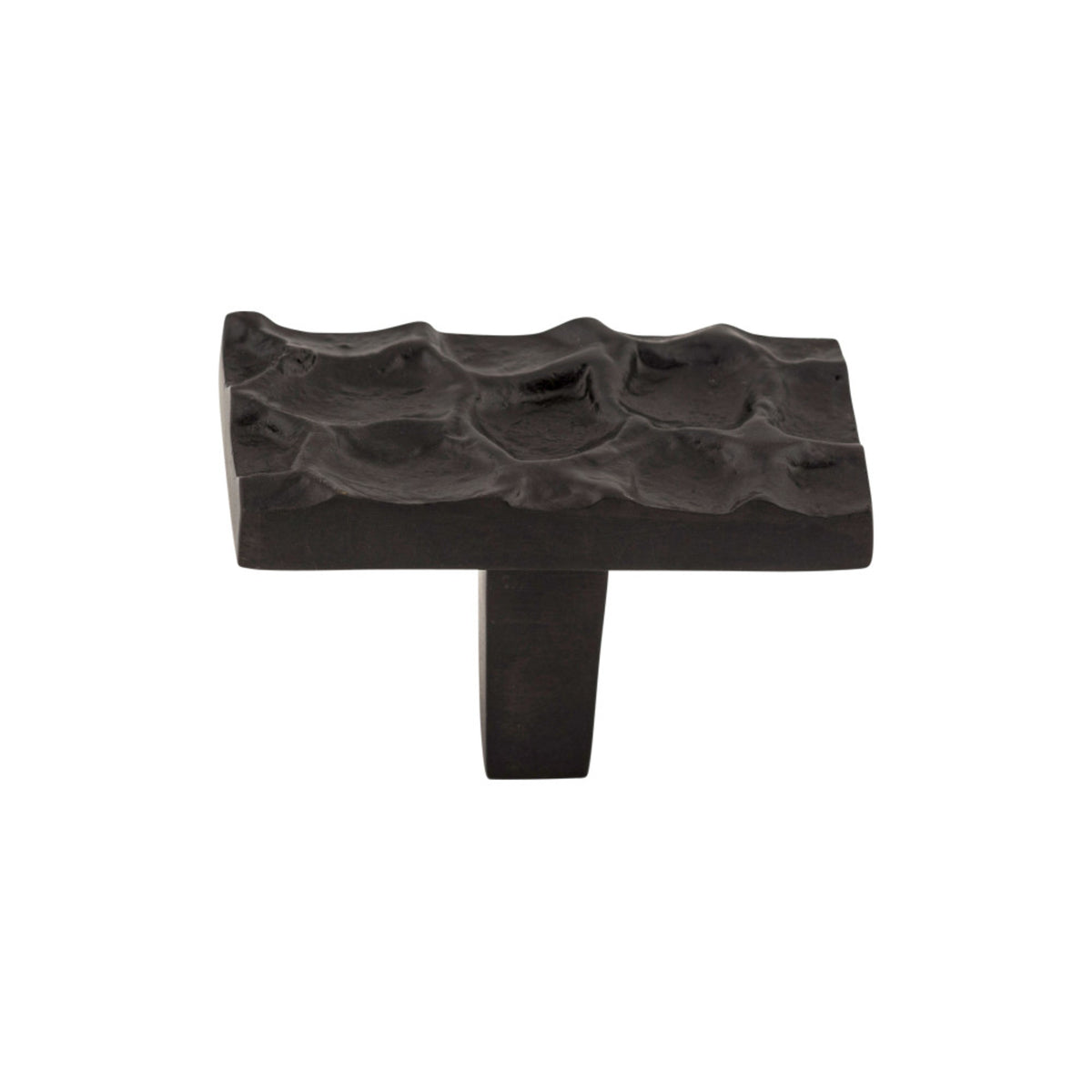 Top Knobs Cobblestone Rectangle Knob in Coal Black