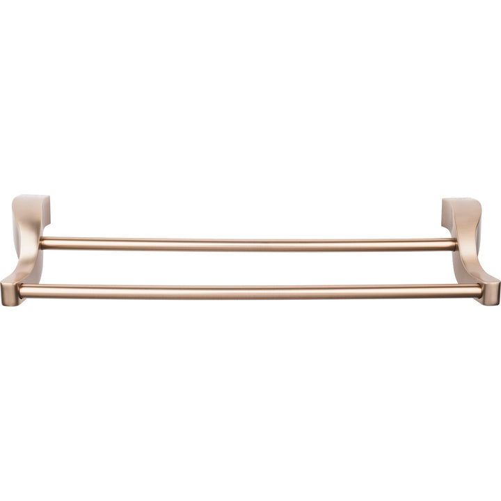 Top Knobs - Aqua Bath Towel Bar Doubles 18" Brushed Bronze