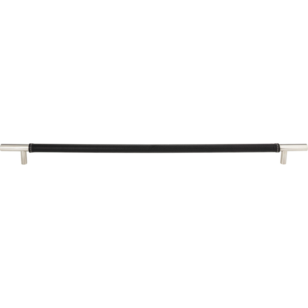 Atlas - Zanzibar Black Appliance Pull Leathers Polished Chrome