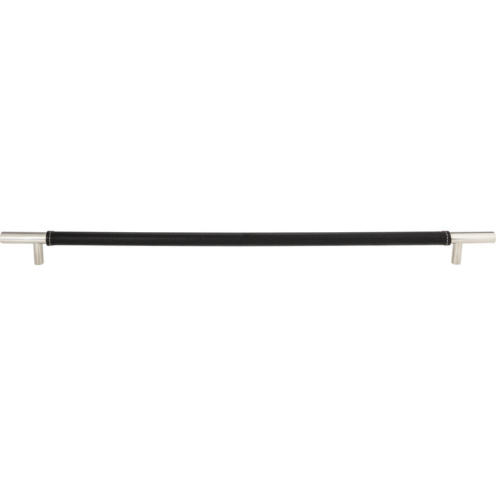Atlas - Zanzibar Black Appliance Pull Leathers Polished Chrome