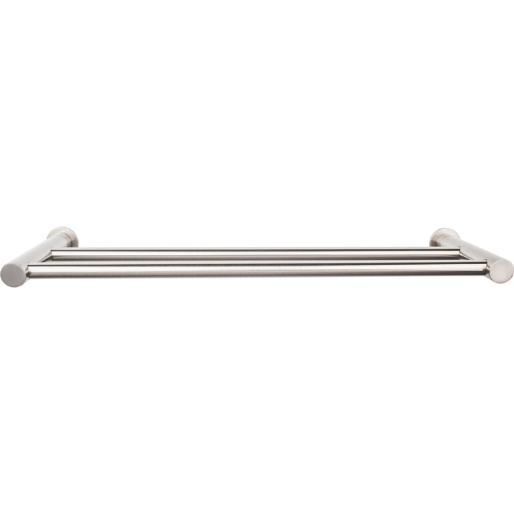 Top Knobs - Hopewell Bath Towel Bar Doubles 18" Brushed Satin Nickel