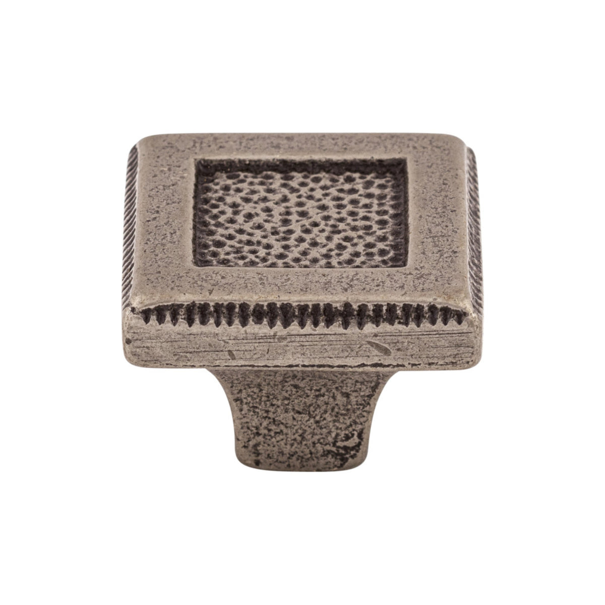 Top Knobs Britannia Square Knob in Cast Iron