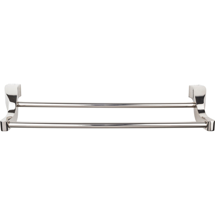 Top Knobs - Aqua Bath Towel Bar Doubles 18" Polished Nickel