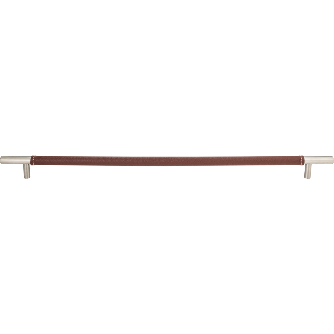 Atlas - Zanzibar Brown Appliance Pull Leathers Brushed Nickel