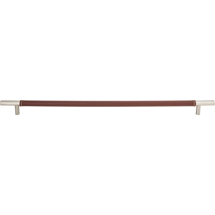Atlas - Zanzibar Brown Appliance Pull Leathers Brushed Nickel