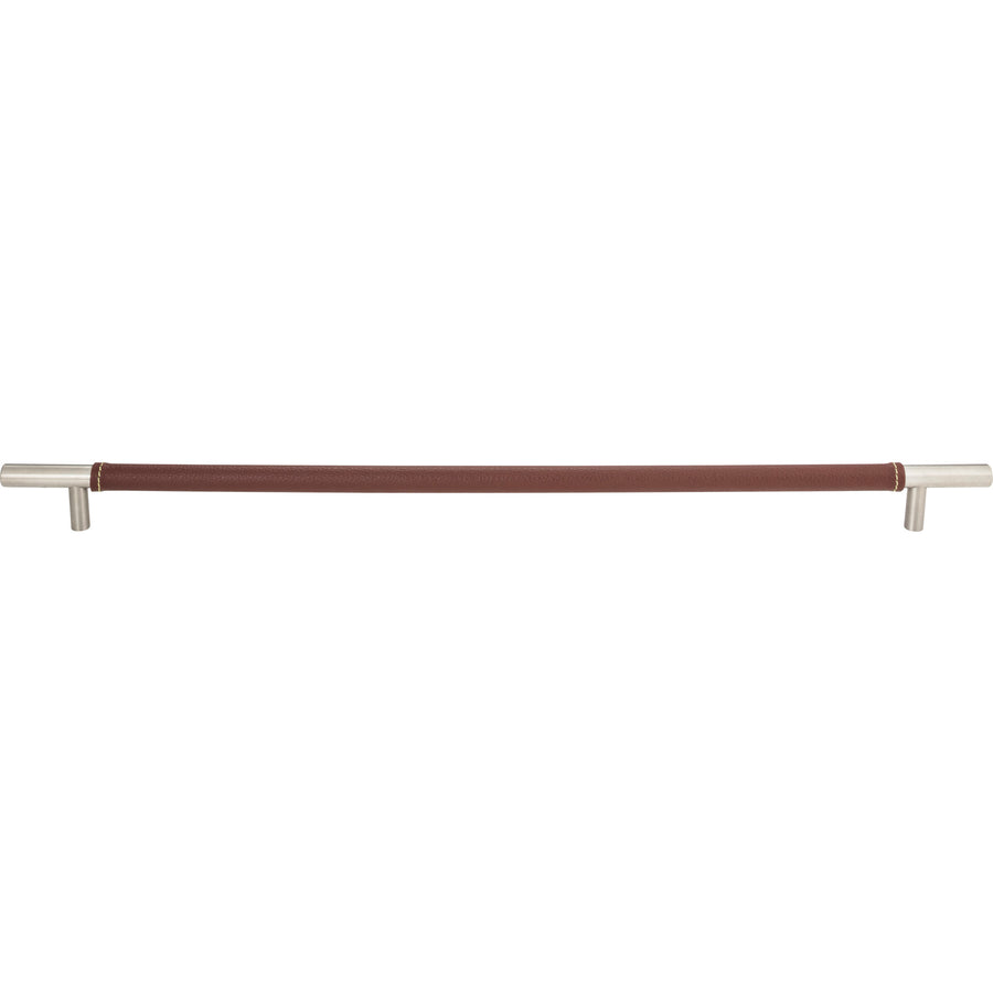 Atlas - Zanzibar Brown Appliance Pull Leathers Brushed Nickel