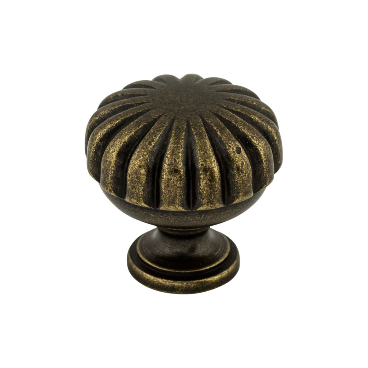 Top Knobs Melon Round Knob in German Bronze