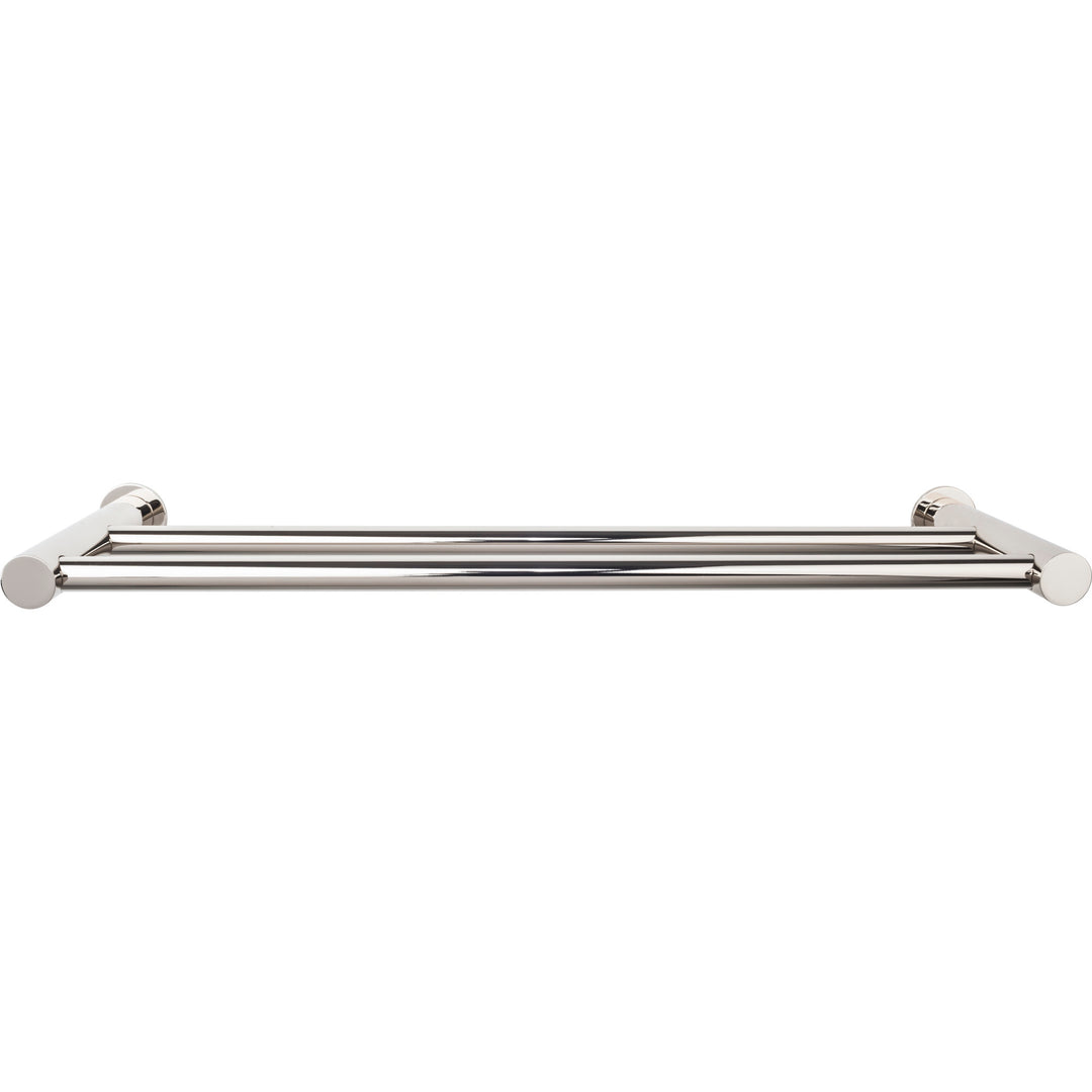 Top Knobs - Hopewell Bath Towel Bar Doubles 30" Polished Nickel