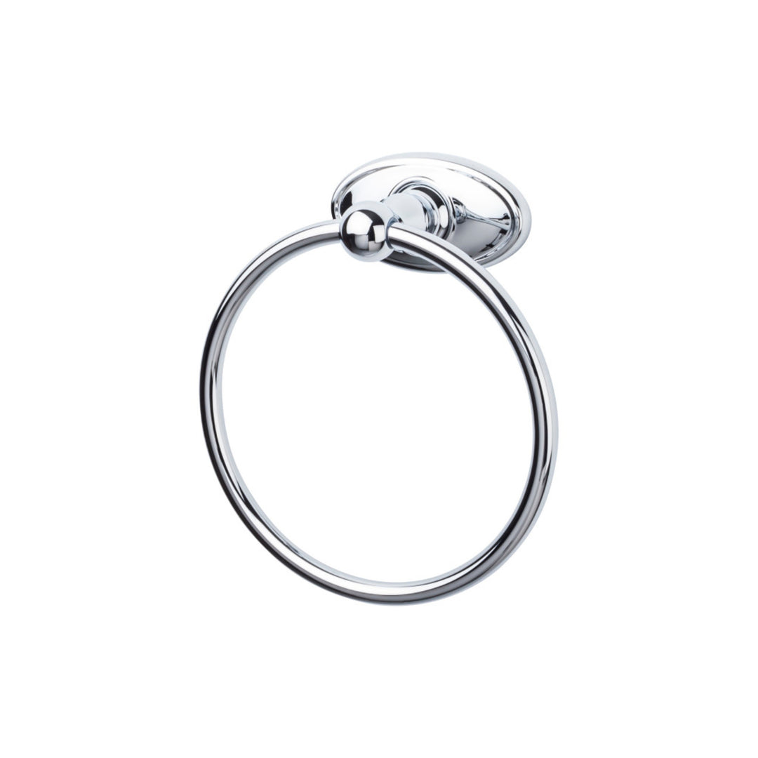 Top Knobs - Edwardian Bath Ring Oval Backplates Polished Chrome