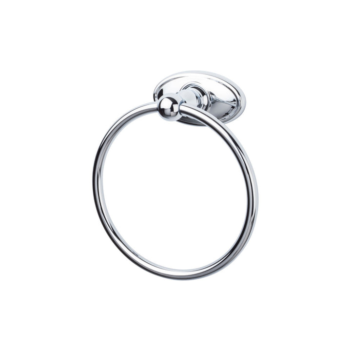 Top Knobs - Edwardian Bath Ring Oval Backplates Polished Chrome