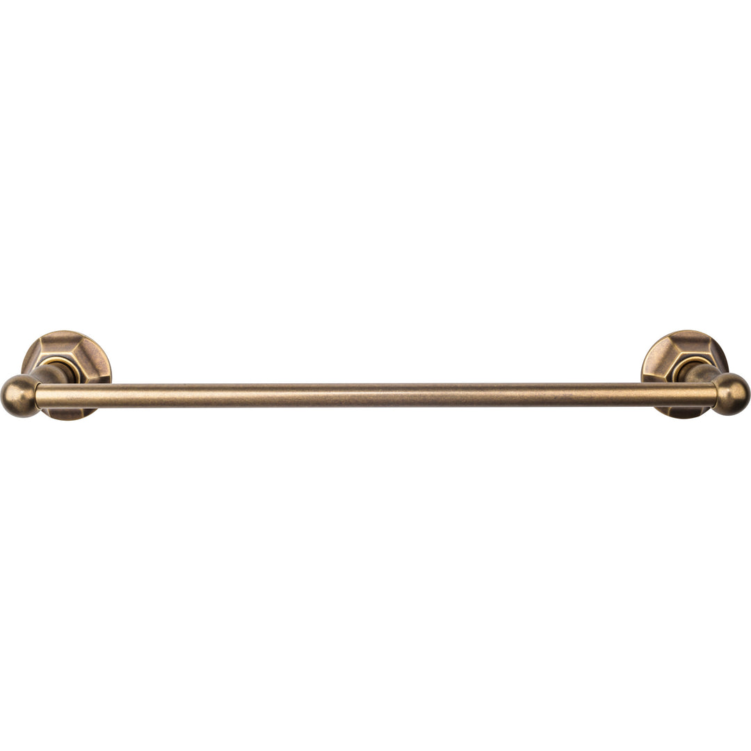 Top Knobs - Edwardian Bath Towel Bar Single - Hex Backplates 18" German Bronze