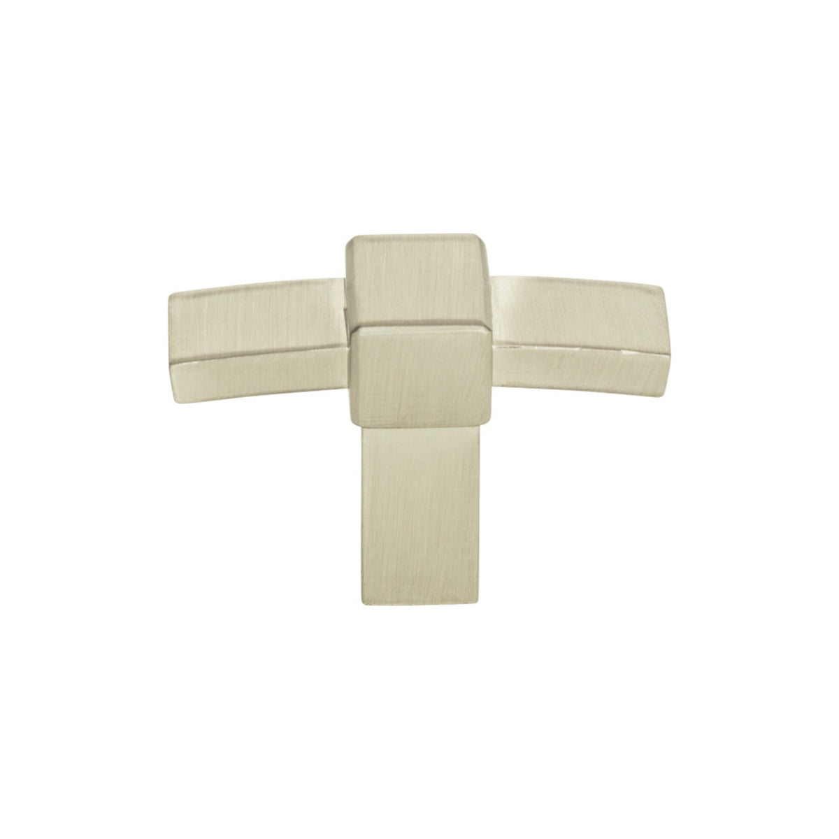 Atlas Buckle Up Bar Knob in Brushed Nickel