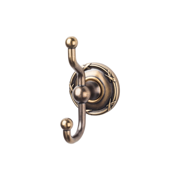 Top Knobs - Edwardian Bath Double Hook Ribbon Backplates German Bronze