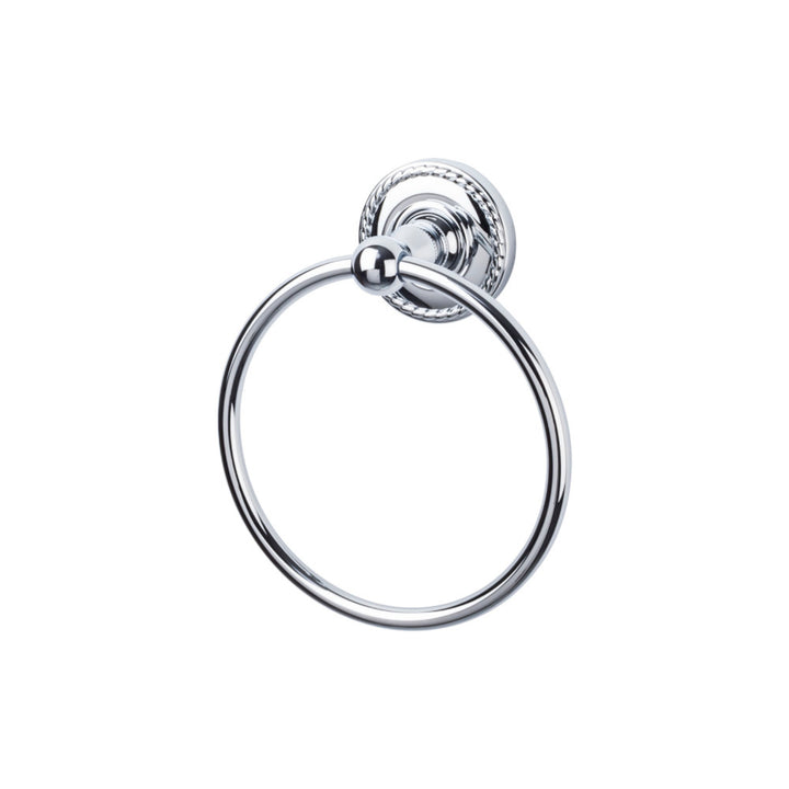 Top Knobs - Edwardian Bath Ring Rope Backplates Polished Chrome