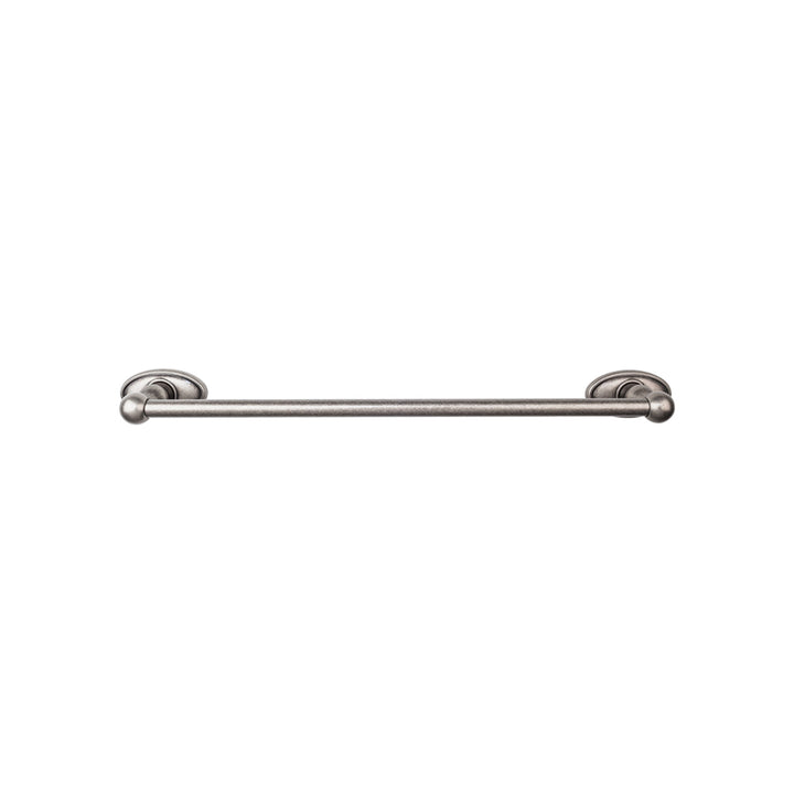 Top Knobs - Edwardian Bath Towel Bar Single - Oval Backplates 30" Antique Pewter