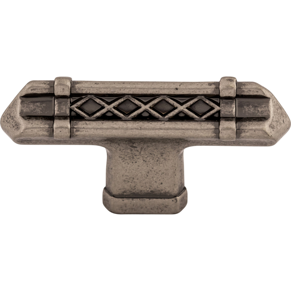 Top Knobs Tower Bridge Bar Knob in Pewter Antique