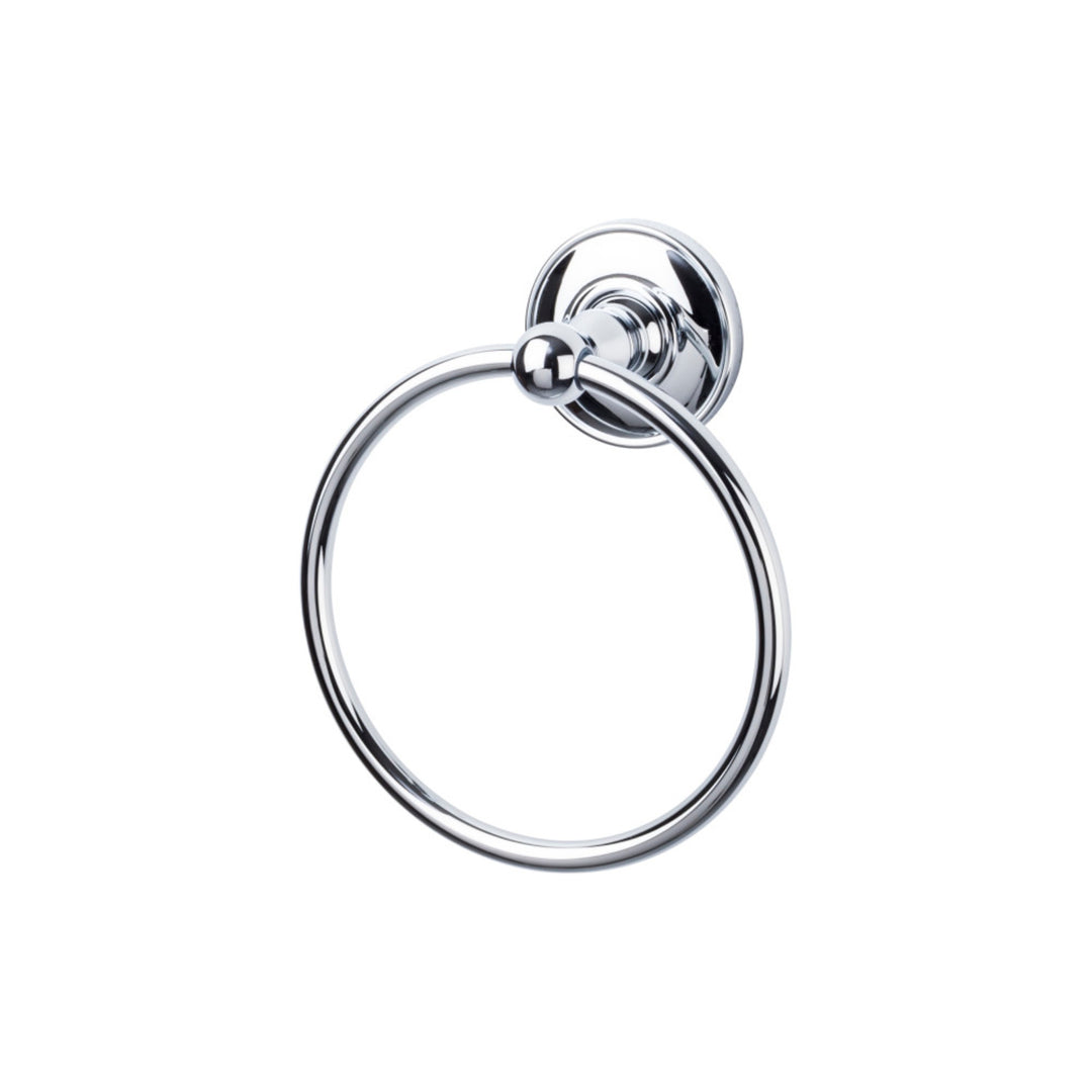Top Knobs - Edwardian Bath Ring Plain Backplates Polished Chrome