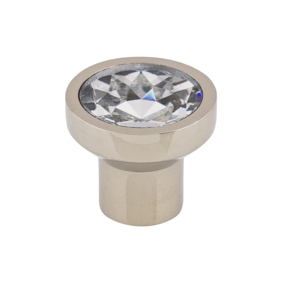 Top Knobs - Wentworth Crystal Round Knobs 13/16" Polished Nickel