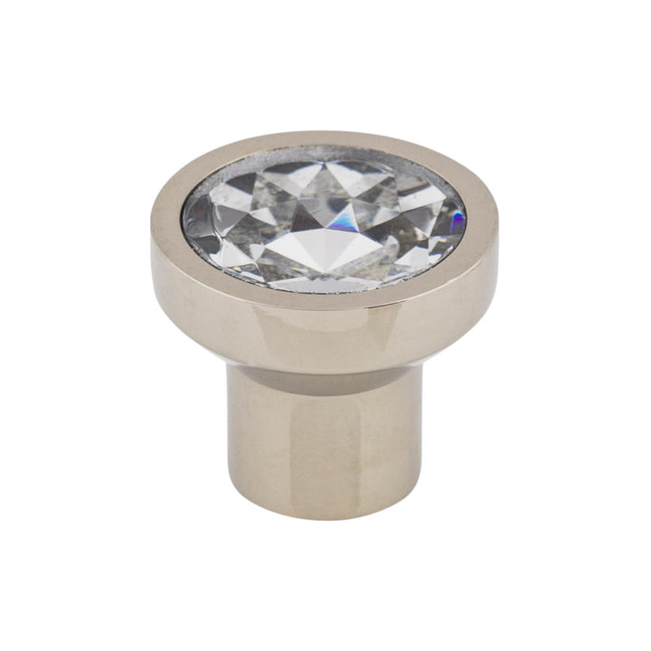 Top Knobs - Wentworth Crystal Round Knobs 13/16" Polished Nickel