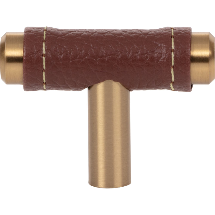Atlas - Zanzibar Brown Leather Knobs Warm Brass