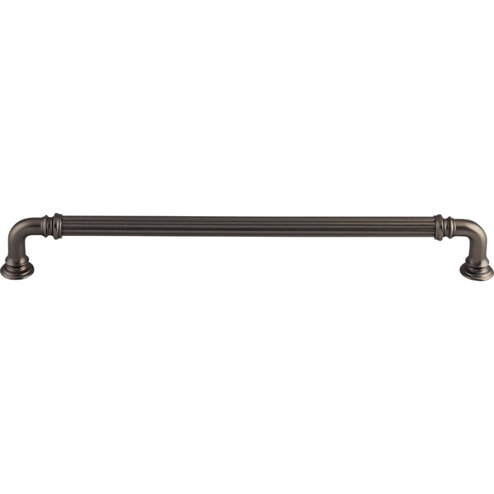 Top Knobs - Reeded Pulls 9" Ash Gray