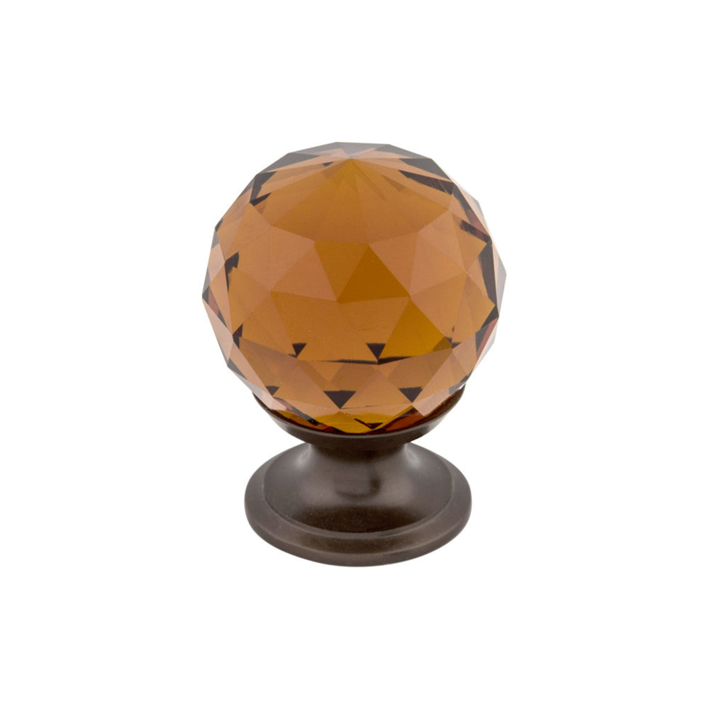 Top Knobs - Wine Crystal Round Knobs 1 1/8" Oil Rubbed Bronze