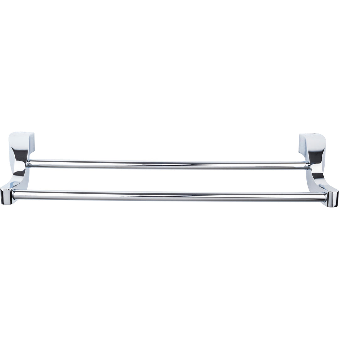 Top Knobs - Aqua Bath Towel Bar Doubles 30" Polished Chrome