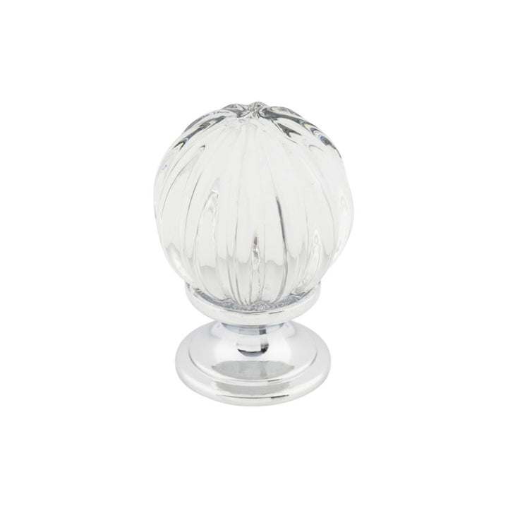 Top Knobs - Clear Melon Crystal Round Knobs Polished Chrome