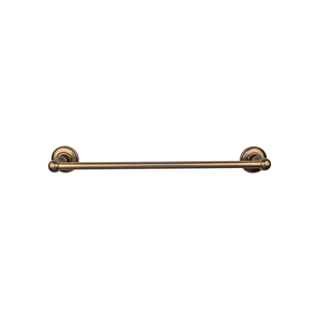 Top Knobs - Edwardian Bath Towel Bar Single - Plain Bplates 24" German Bronze