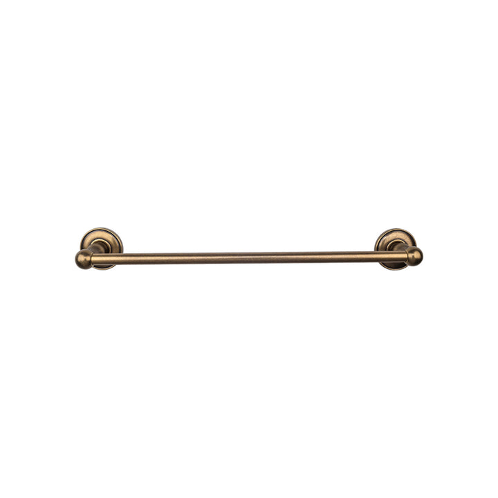 Top Knobs - Edwardian Bath Towel Bar Single - Plain Bplates 24" German Bronze