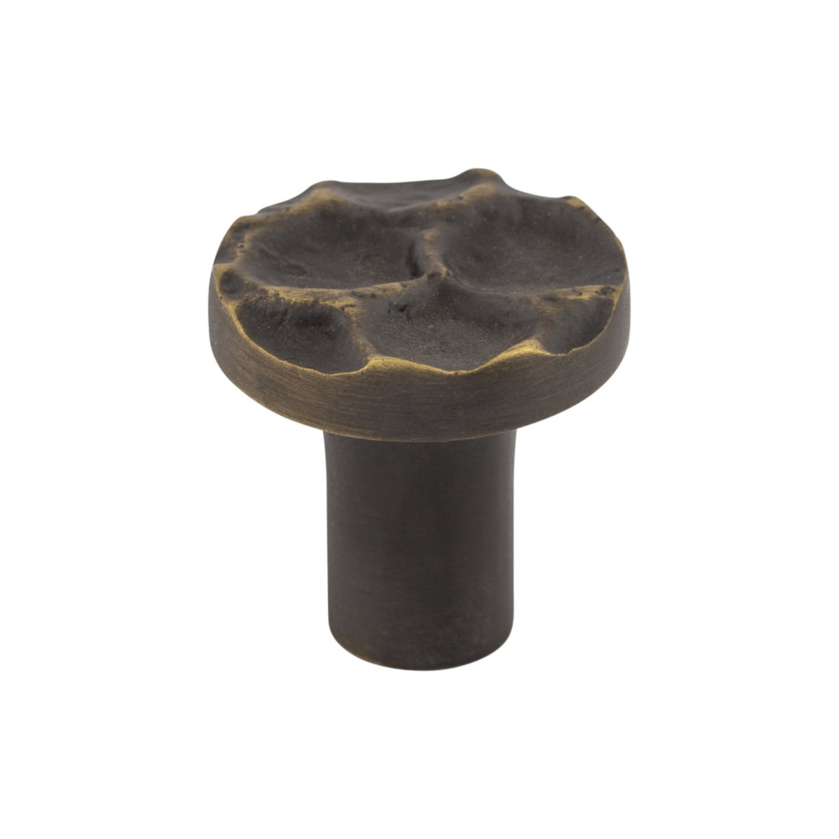 Top Knobs Cobblestone Round Knob in Brass Antique