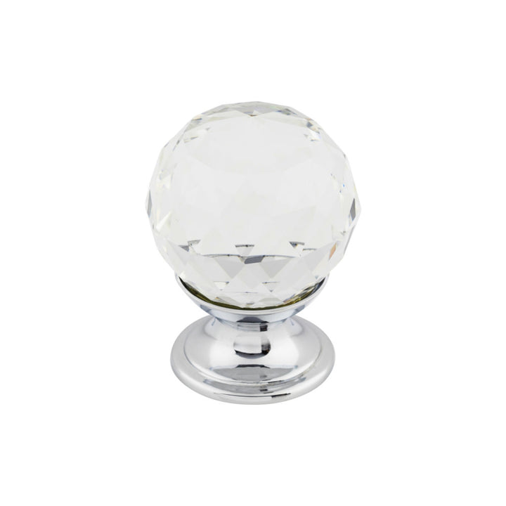 Top Knobs - Clear Crystal Round Knobs 1 1/8" Polished Chrome