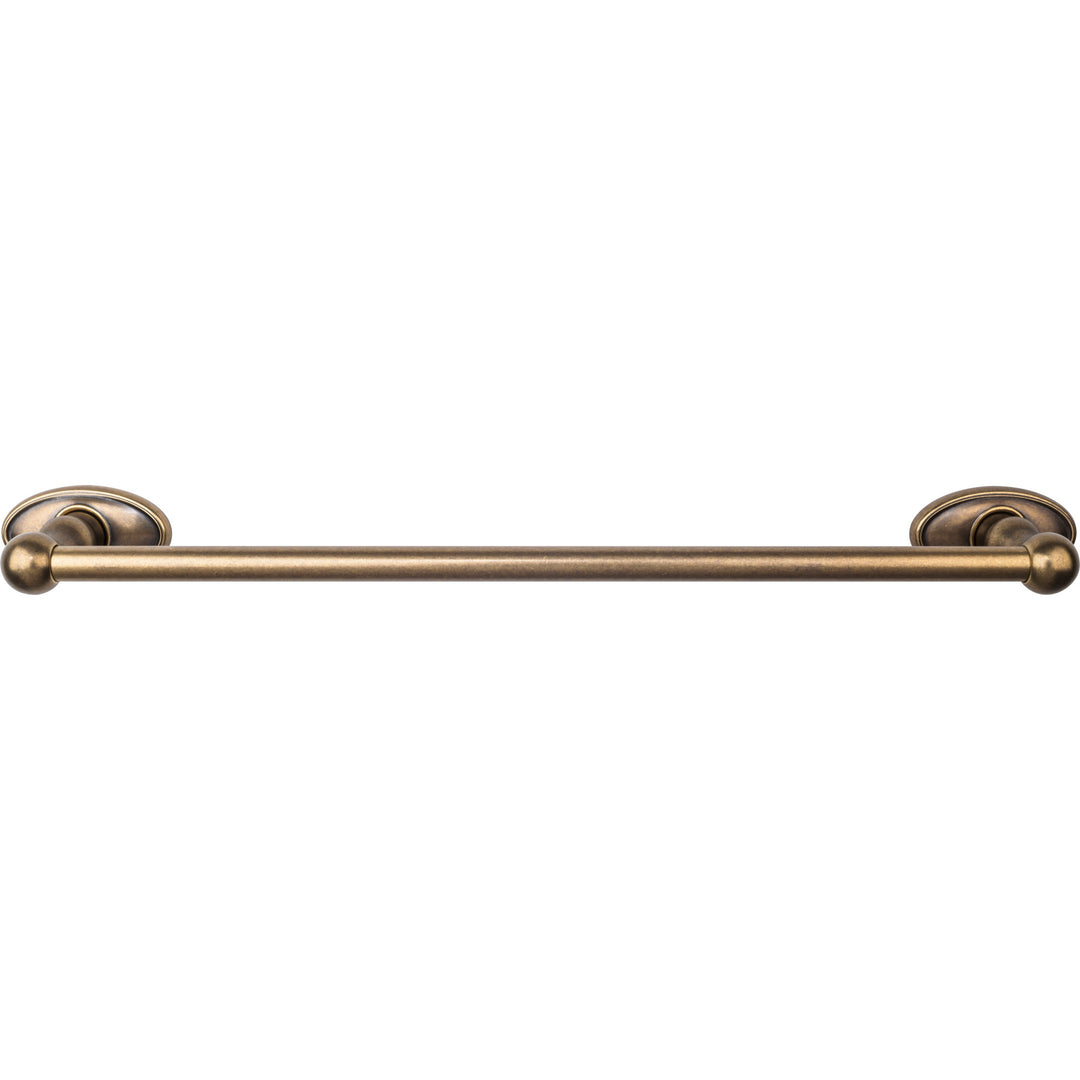 Top Knobs - Edwardian Bath Towel Bar Single - Oval Backplates 18" German Bronze