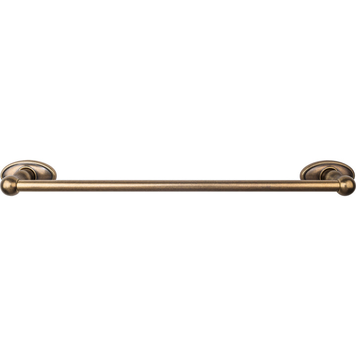 Top Knobs - Edwardian Bath Towel Bar Single - Oval Backplates 18" German Bronze