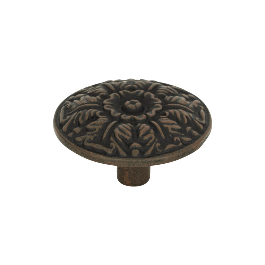 Hammered Medallion Round Knob